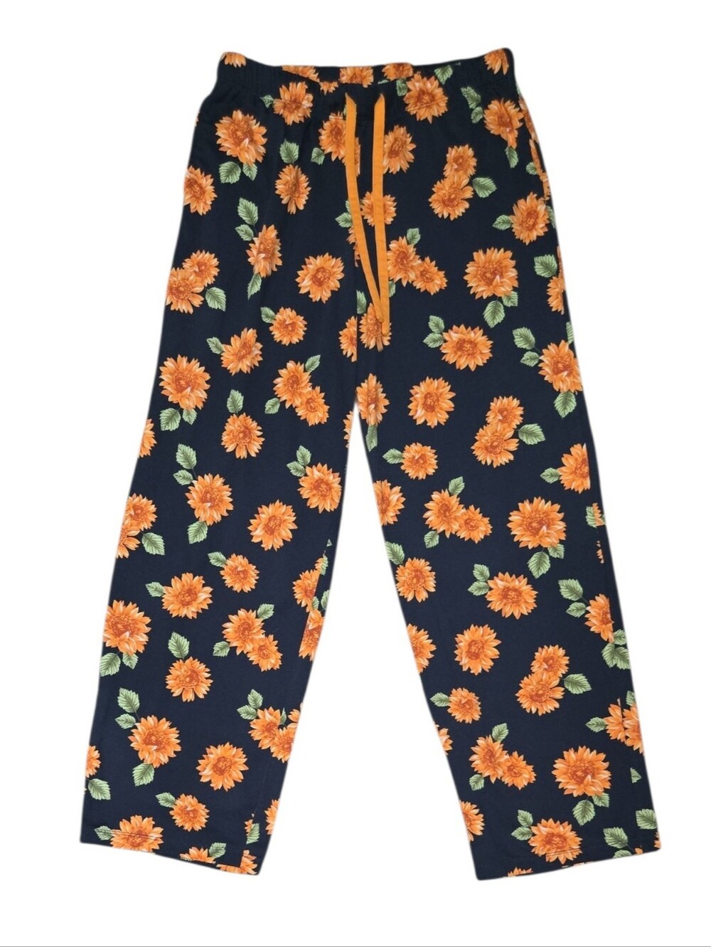 Koolaburra Two Piece Pajama Set Sunflowers Black Loungewear Size Small - Picture 4 of 10